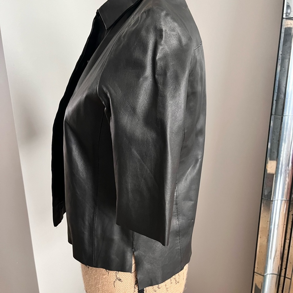 Muubaa Black Genuine Leather Shirt, US4! - Picture 2 of 5
